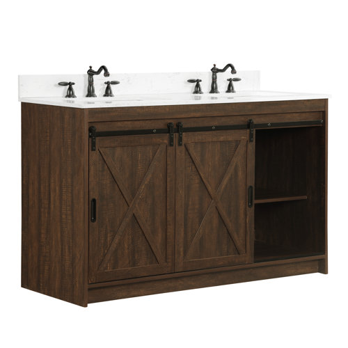 Sand & Stable Jillian 54'' Freestanding Double Bathroom Vanity with